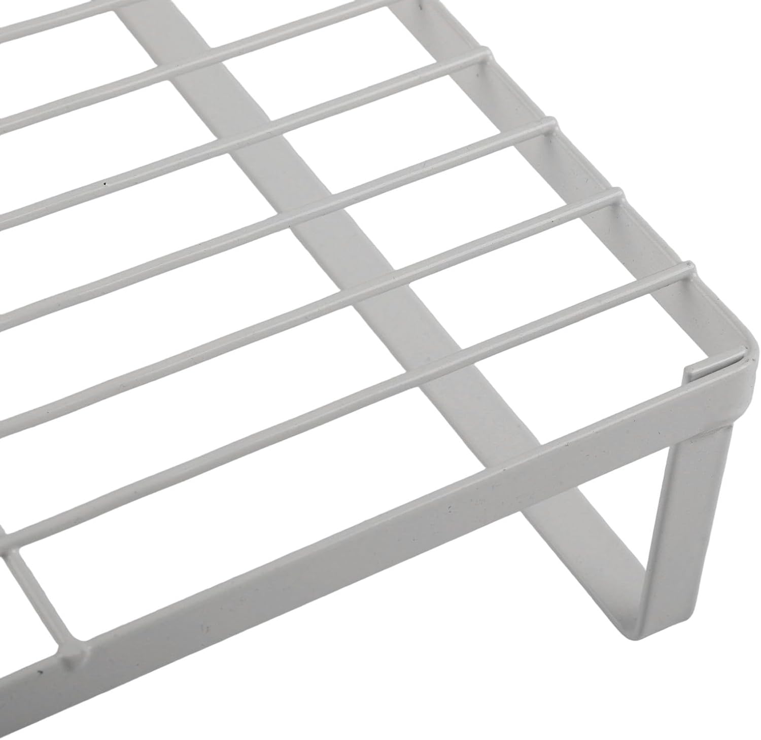 Mikrowellenregal aus Metall, Küchenregal für Mikrowelle und Induktionskochfeld, Platzsparender Aufsatz für Arbeitsplatte, Einfache Montage, 40x30 x 7,5 cm(White)