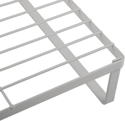 Mikrowellenregal aus Metall, Küchenregal für Mikrowelle und Induktionskochfeld, Platzsparender Aufsatz für Arbeitsplatte, Einfache Montage, 40x30 x 7,5 cm(White)