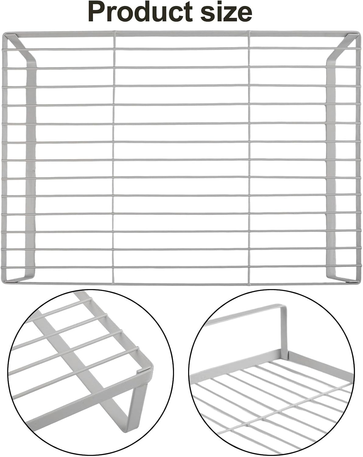 Mikrowellenregal aus Metall, Küchenregal für Mikrowelle und Induktionskochfeld, Platzsparender Aufsatz für Arbeitsplatte, Einfache Montage, 40x30 x 7,5 cm(White)